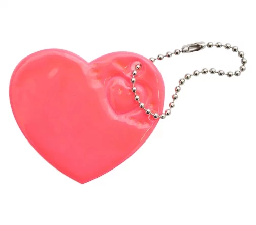 7714888 Световозвращатель "Сердце" 6х5 см, 2шт/уп., цвет розовый