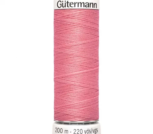 Нить Sew All для всех материалов, 200м, 100% п/э, цвет 985 умеренно розовый, Gutermann 748277