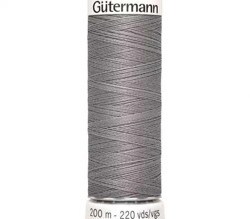 Нить Sew All для всех материалов, 200м, 100% п/э, цвет 493 пепельно-серый, Gutermann 748277