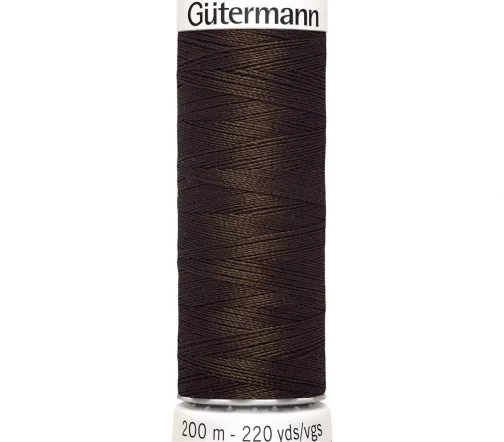 Нить Sew All для всех материалов, 200м, 100% п/э, цвет 406 шоколад, Gutermann 748277