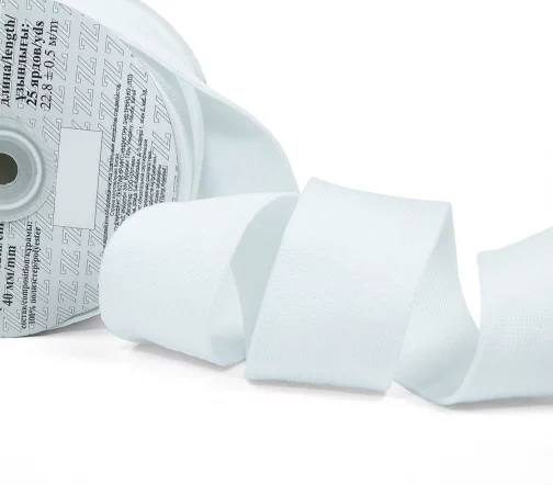 Тесьма декоративная "BLITZ" лампасная, 40 мм, цвет белый