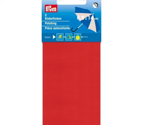 929503 Заплатки самоклеящиеся, нейлон, 6,5*14 см, цвет красный, 2шт., Prym