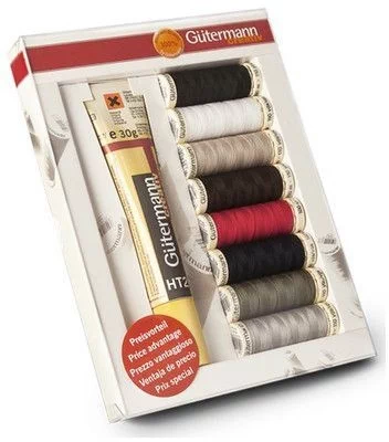 Швейный набор Gutermann, 8 катушек + клей HT2, 734551