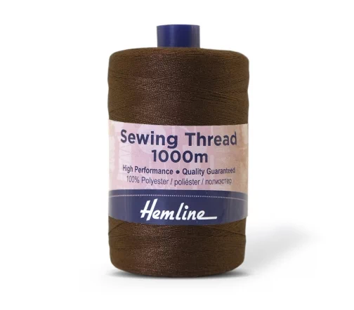 Нить универсальная 40/2, 1000м, 100% п/э, цвет 505 шоколадный, Hemline N4124