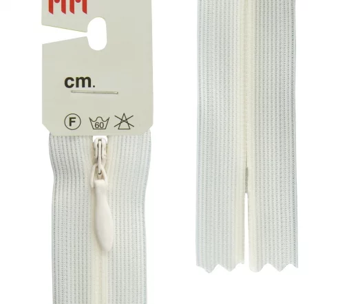 Молния Riri потайная неразъёмная, 3мм, 50см, цвет 2314, молочный