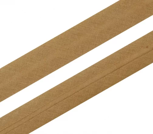 Косая бейка SAFISA, 20мм, хлопок, цвет 104, кофе с молоком
