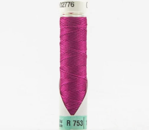 Нить Silk R 753 для фасонных швов, 10м, 100% шелк, цвет 321 малабарская слива, Gutermann 703184