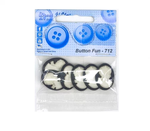 Декоративные пуговицы Dress It Up "Камея", 6 шт., 712
