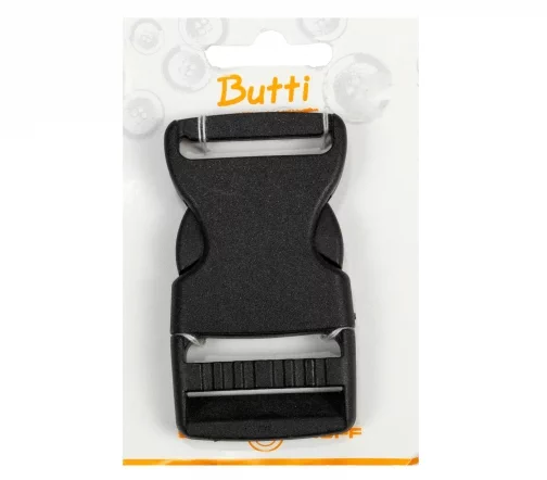 Пряжка фастекс, Union Knopf, 40 мм, пластик, цвет черный, 79112