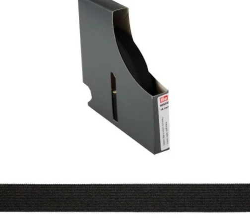 955350 Мягкая эластичная лента 15 мм, цвет черный, Prym