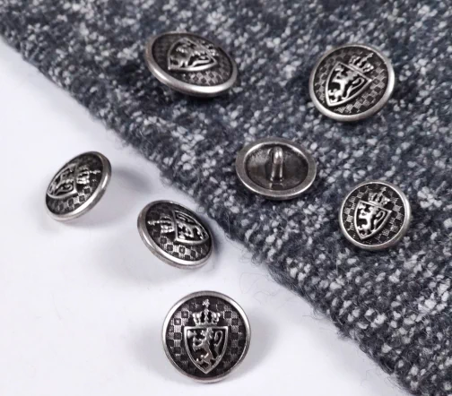 Пуговица Sandra "Герб Лев", на ножке, 18 мм, металл, серебро черненое, 1390Z-28-16