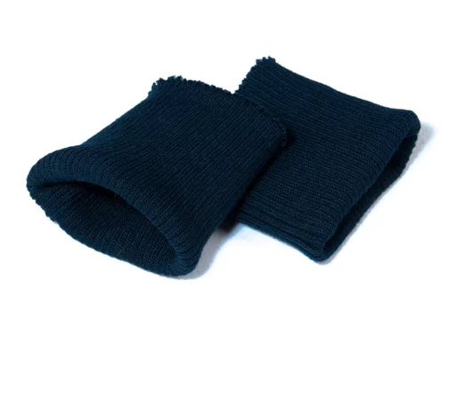 Манжеты трикотаж, полушерсть, цвет синий, 124-015