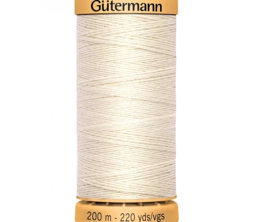 Нить Basting для наметки, 200м, 100% хлопок, цвет 0919 экрю, Gutermann 723550