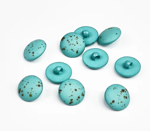 Пуговица Sandra, на ножке, 15 мм, пластик, цвет тиффани, 4519S-15-A-GOCCE