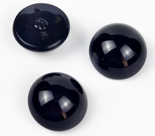 Пуговица, на ножке, 32 мм, металл, цвет черный