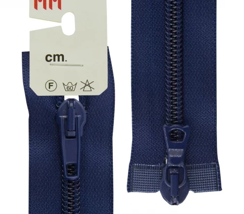 Молния Riri спираль разъёмная, 2 замка, 6мм, 65см, цвет 2626, кобальт синий