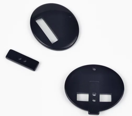 Пуговицы, Union Knopf, "Пальтовая, декоративная", 2 отв., пластик, цвет черный, 45 мм