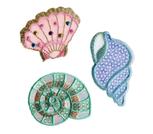 924298 Термоаппликация "Ракушки" 4,3х3,5см/4,5х3,6см/3,3х5,3см, 3шт., Prym