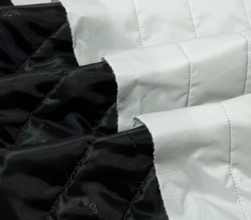 Курточная стеганая ткань на синтепоне Hugo Boss, цвет светло-серый, 6112209-1