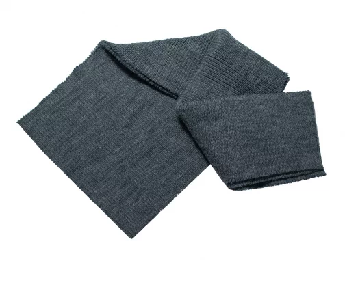 Кромка трикотаж, полушерсть, цвет темно-серый, 134-032