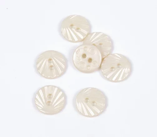 Пуговица DILL, 2 отв., пластик, цвет слоновая кость, 13 мм
