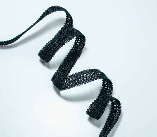 Тесьма PEGA декоративная тип шанель, цвет черный, 20 мм