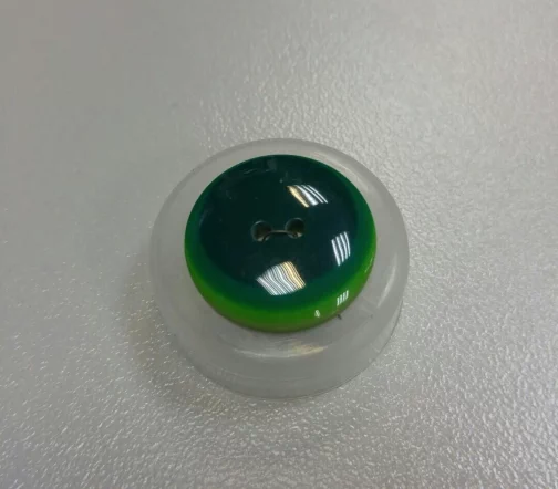 Пуговицы, Union Knopf, "Радуга", 2 отв., пластик, цвет оттенки зеленого, 23 мм