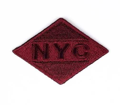 Термоаппликация "NYC", 4 х 5,5 см, темно-красный, арт. 569506.J