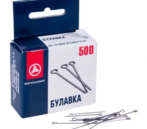 Булавки портновские, 30 мм, 500 шт./упак., БП1-30-500