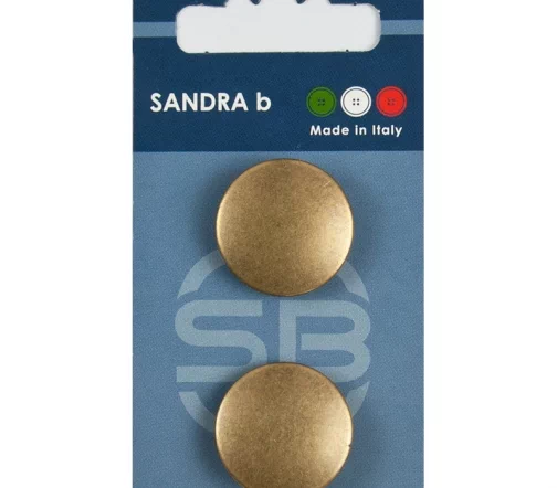 Пуговицы Sandra, на ножке, 23 мм, металл, 2 шт., медь, арт. CARD220