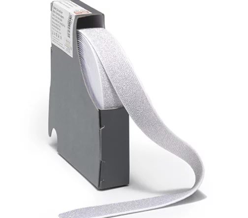 957464 Эластичная лента Color 25мм, бел/серебро, Prym