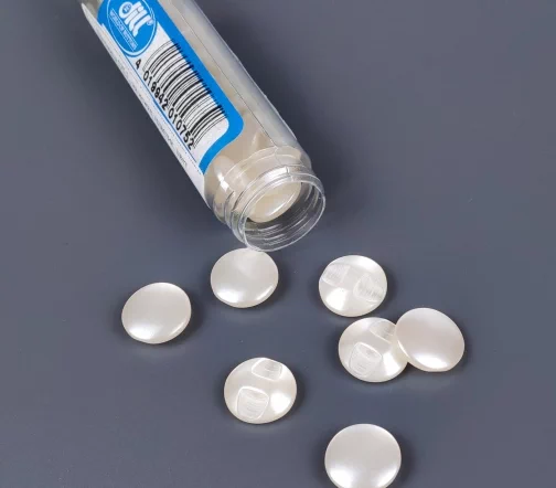 Пуговица DILL, на ножке, пластик, цвет белый, 13 мм