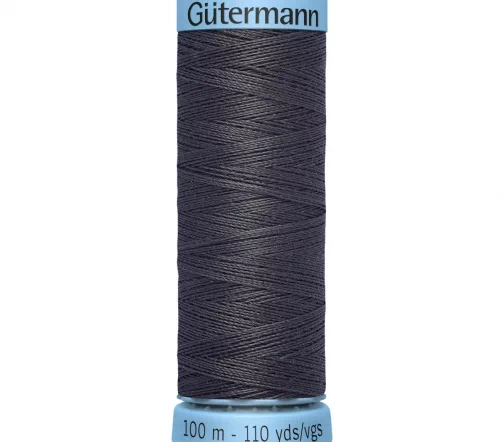 Нить Silk S303 для тонких швов, 100м, 100% шелк, цвет 036 серый, Gutermann 744590