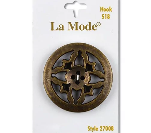 Пуговица Big buttons, арт. 27008, 4 отв., 38 мм, пластик