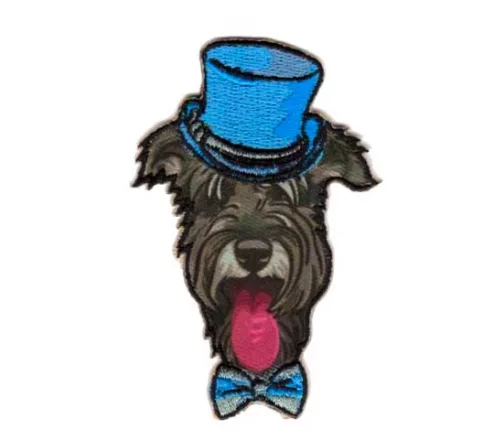 Термоаппликация HKM "Пёс в шляпе", 8,5 х 5,6 см, 33143