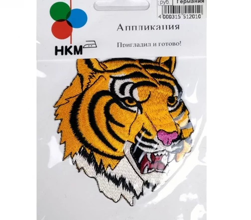 Термоаппликация HKM "Голова тигра", 9 х 8 см, арт. 25120