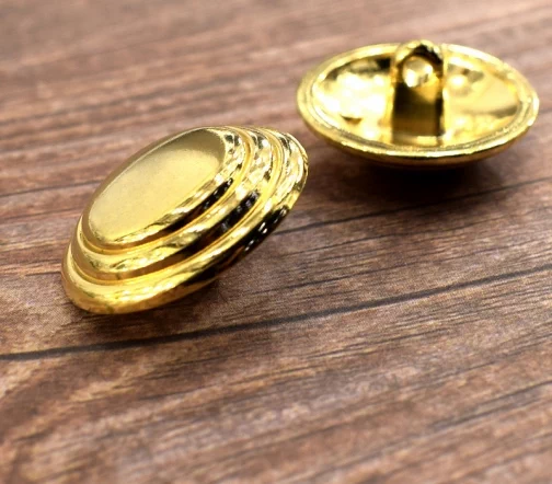 Пуговица Sandra, на ножке, 23 мм, металл, цвет золотой