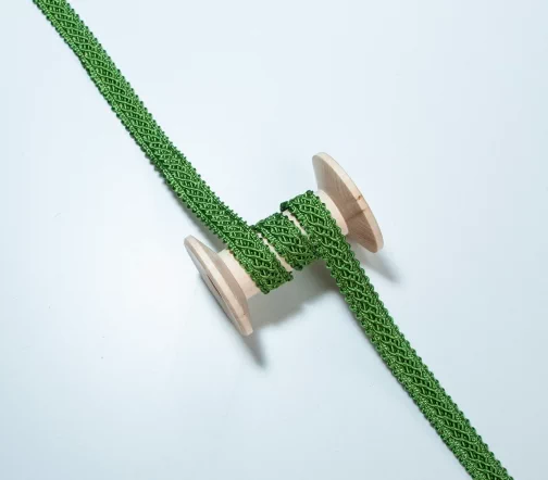 Тесьма PEGA интерьерная, 10 мм, цвет зеленый