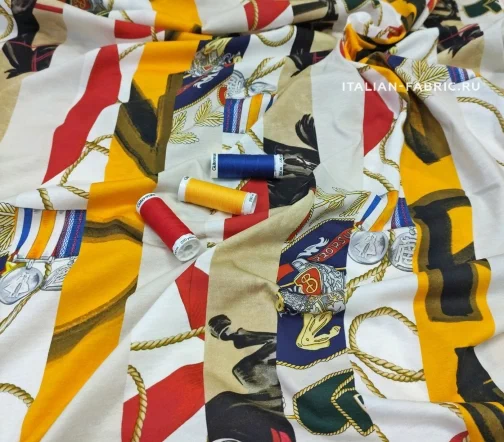 Трикотаж "Рыцари", широкие полоски, 1122014