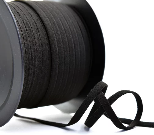 Резинка SAFISA шляпная, 5 мм, цвет 01, черный