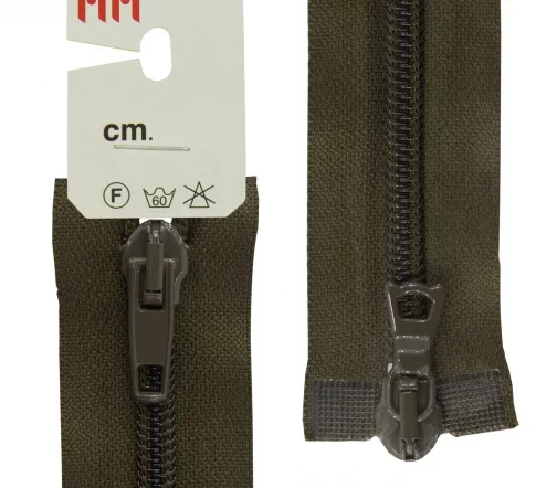 Молния Riri спираль разъёмная, 2 замка, 6мм, 60см, цвет 2827, хаки