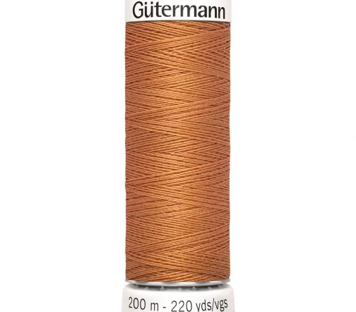 Нить Sew All для всех материалов, 200м, 100% п/э, цвет 612 рыжая охра, Gutermann 748277