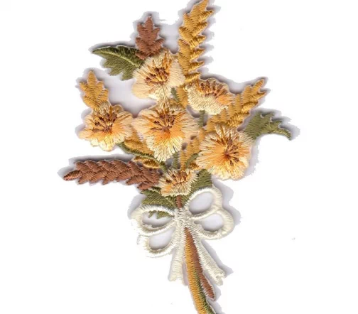 Термоаппликация Marbet "Цветы золотые", 8 x 5,5 см, 569937