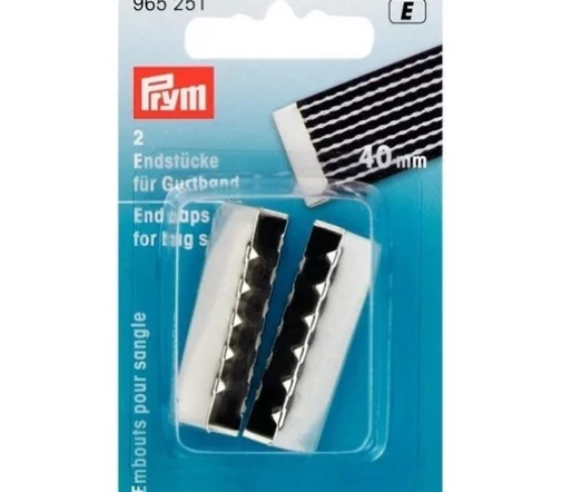 965251 Наконечники для ремня 40 мм серебристый 2шт Prym