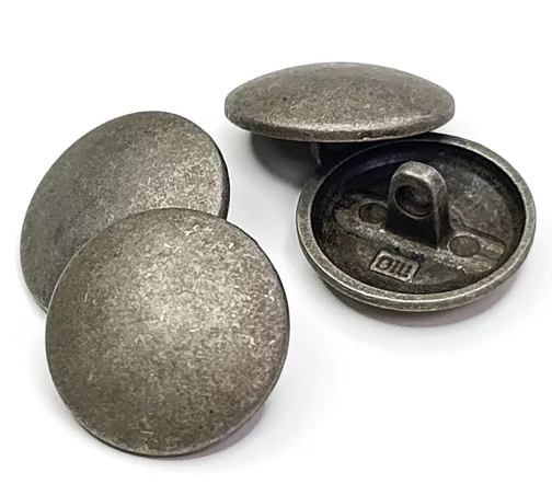 Пуговица DILL, на ножке, металл, цвет состаренное олово, 23 мм