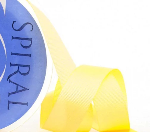 Лента репсовая Safisa 25 мм, цвет 09 светло-желтый