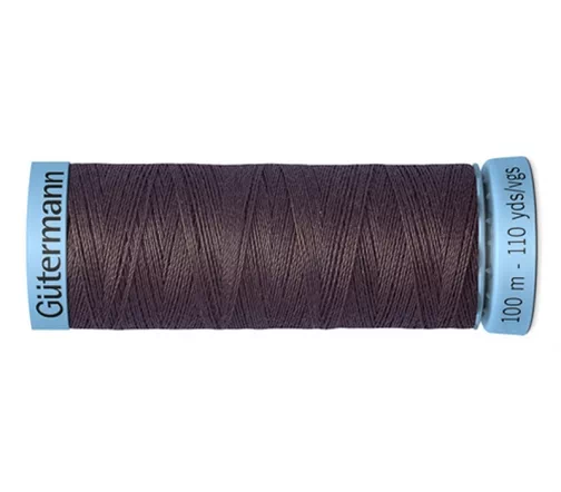 Нить Silk S303 для тонких швов, 100м, 100% шелк, цвет 540 молочный шоколад, Gutermann 744590