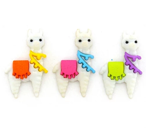 Декоративные пуговицы Dress It Up "Кто твоя лама?", 21х32 мм, 3 шт., 11388