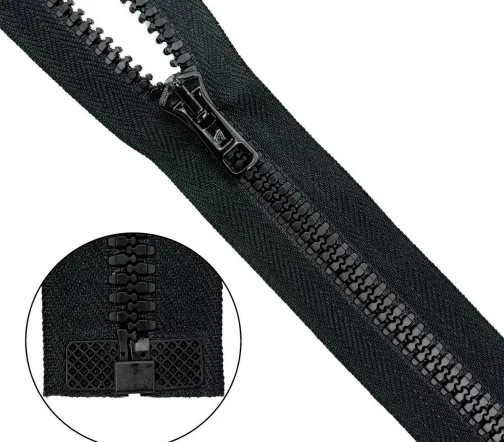 Молния ARTA "трактор" разъем. (1 зам.,Т6) -50см (2076) (077 черный), 193-50-077