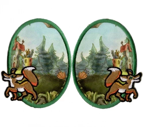 Термоаппликации HKM "Лисицы 2", 9,5 х 7,5 см, 2 шт., арт. 32805